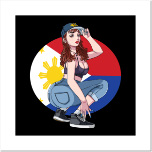 Pinay Girl Filipina Strong Philippines Flag Filipino Pride Posters and Art